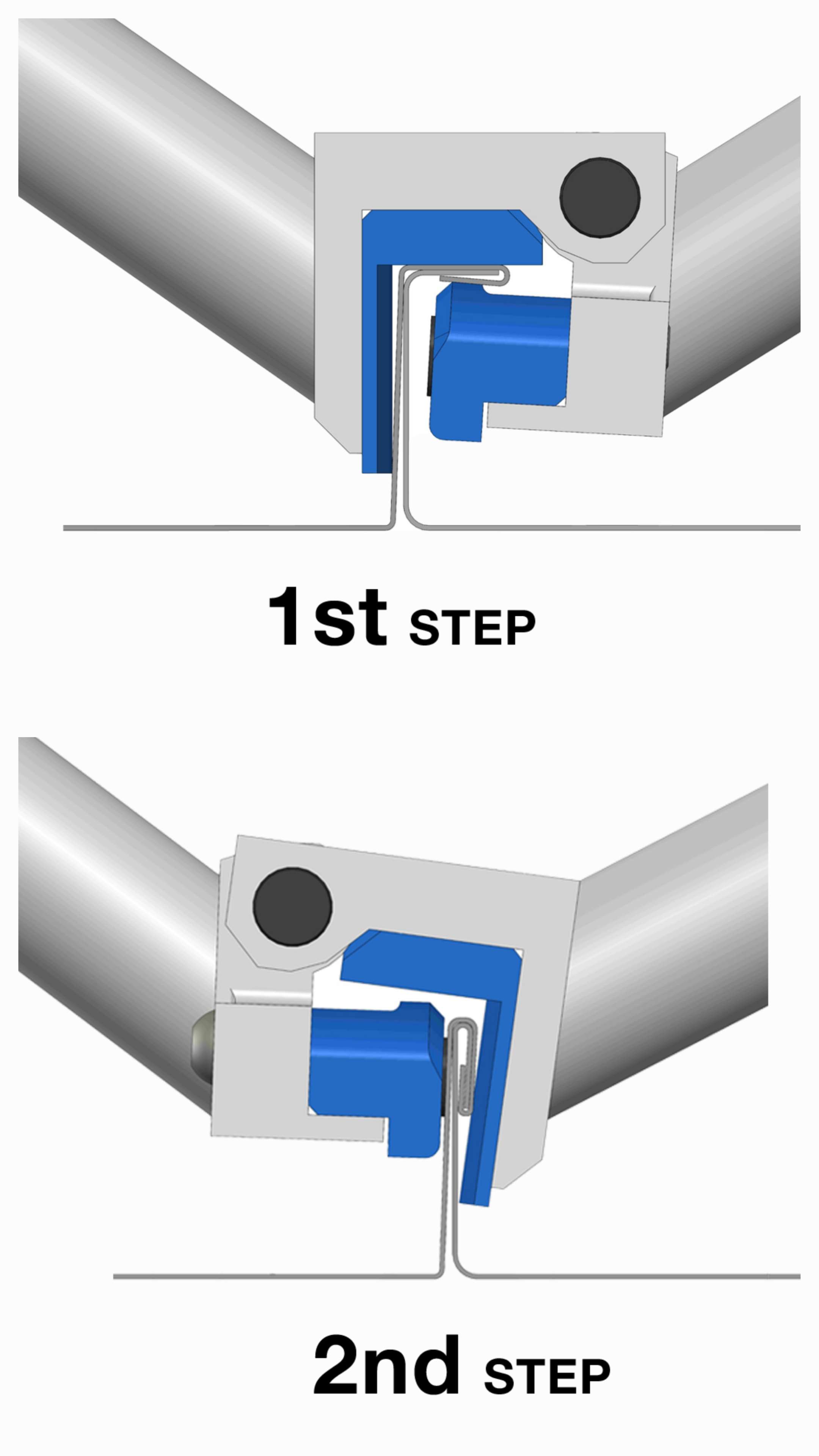Dvigubo valco sistema – montavimo žingsniai